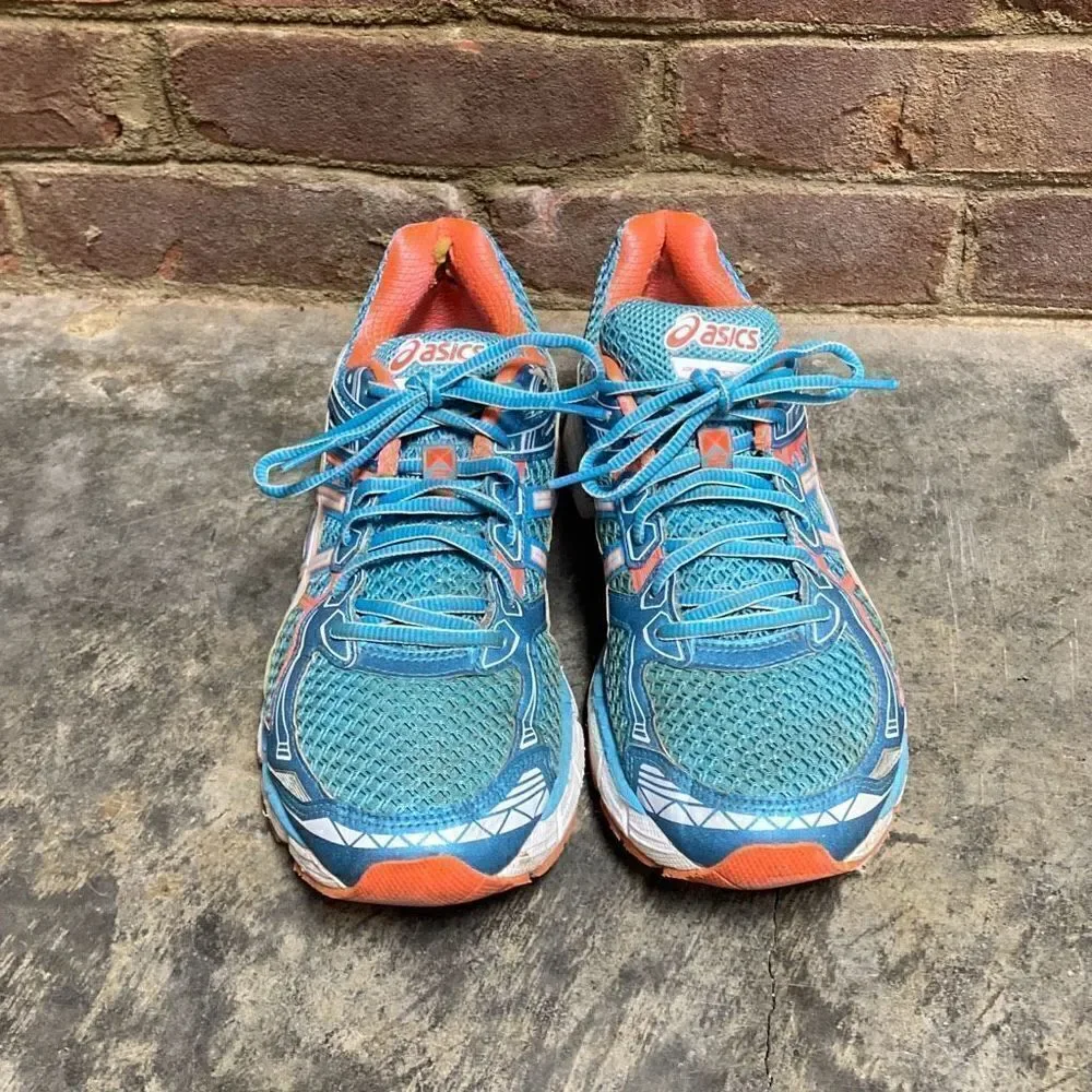 ASICS GT-2000 2 Blue/Orange Women’s Running Athletic Shoes Size 9